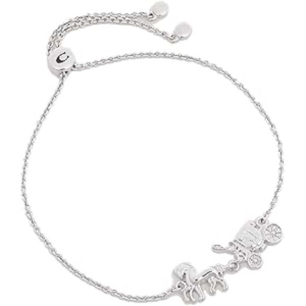 Coach Horse & Carriage Slider Bracelet Silver- NEW with Dust Bag and Tag!